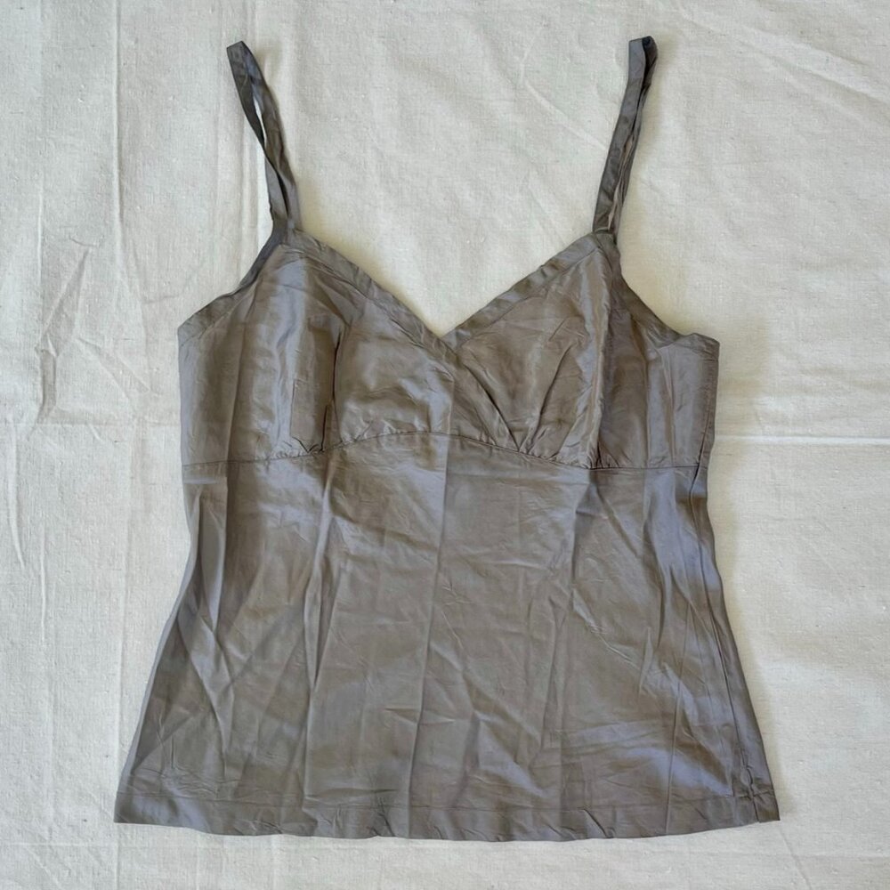 Dosa Camisole Top, Dosa Neutral Tone collection, Grayish NWOT, 100% silk, Size 2